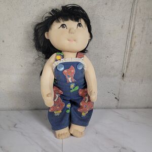 Vintage Rice Paddy Babies 18"‎ Tall Baby Girl Jane Blue Bibs 1984